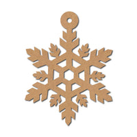 Snowflake Christmas Ornament Cutout MDF Design 5