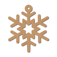 Snowflake Christmas Ornament Cutout MDF Design 6