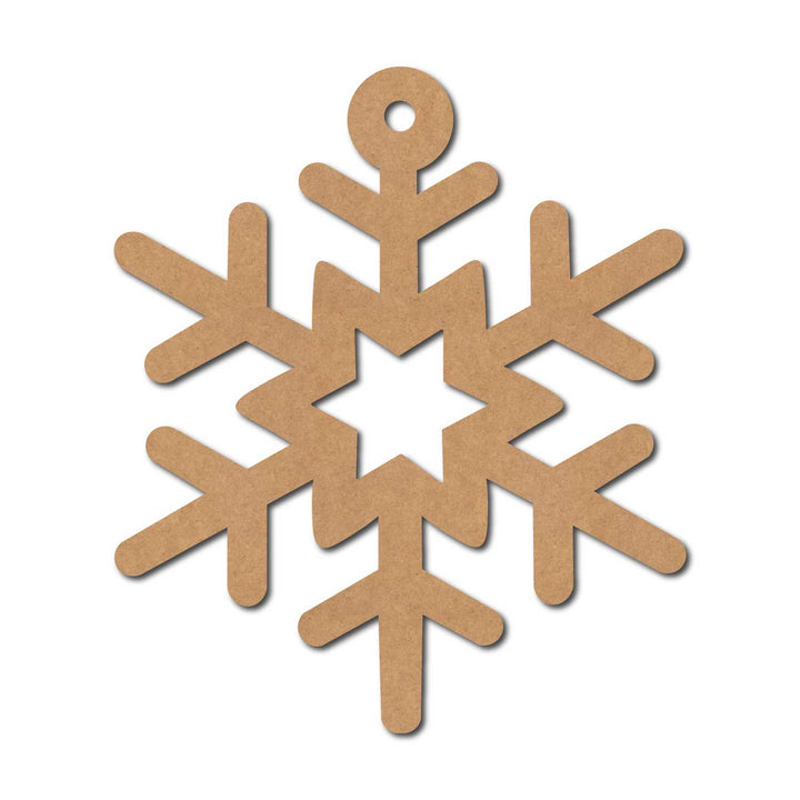 Snowflake Christmas Ornament Cutout MDF Design 6