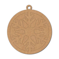 Snowflake Christmas Ornament Two Layered Base MDF Design 1
