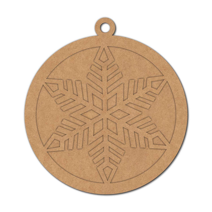 Snowflake Christmas Ornament Two Layered Base MDF Design 2