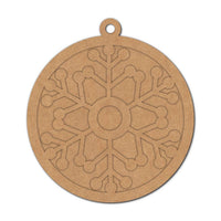 Snowflake Christmas Ornament Two Layered Base MDF Design 3