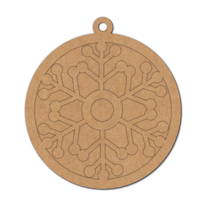 Snowflake Christmas Ornament Two Layered Base MDF Design 3