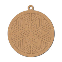 Snowflake Christmas Ornament Two Layered Base MDF Design 4
