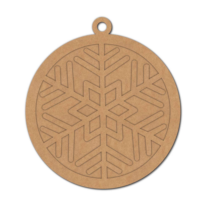 Snowflake Christmas Ornament Two Layered Base MDF Design 4