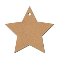 Star Hole Christmas Ornament Cutout MDF Design 1