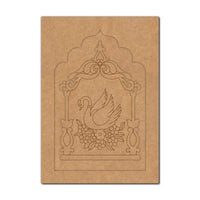 Swan Floral Jharokha Pre Marked MDF Design 1