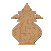Swastik Kalash Matka Two Layered Base MDF