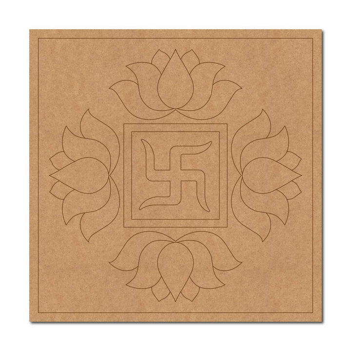 Swastik Lotus Pre-Marked MDF Base