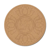 Swastik Lotus Pre-Marked Round MDF