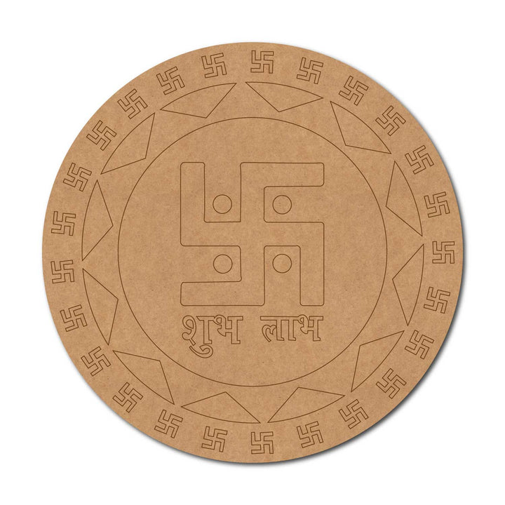 Swastik Shubh Labh Pre-Marked MDF Base