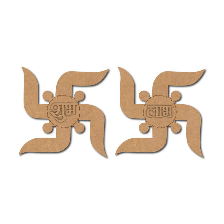 Swastik Shubh Labh Pre-Marked MDF Base