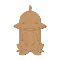 Temple Jharokha Lotus Pre Marked MDF Design 1
