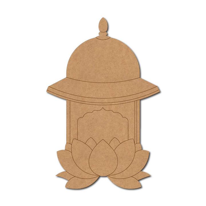 Temple Jharokha Lotus Pre Marked MDF Design 1