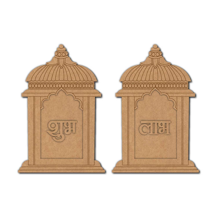 Temple Jharokha Shubh Labh Pre-Marked MDF