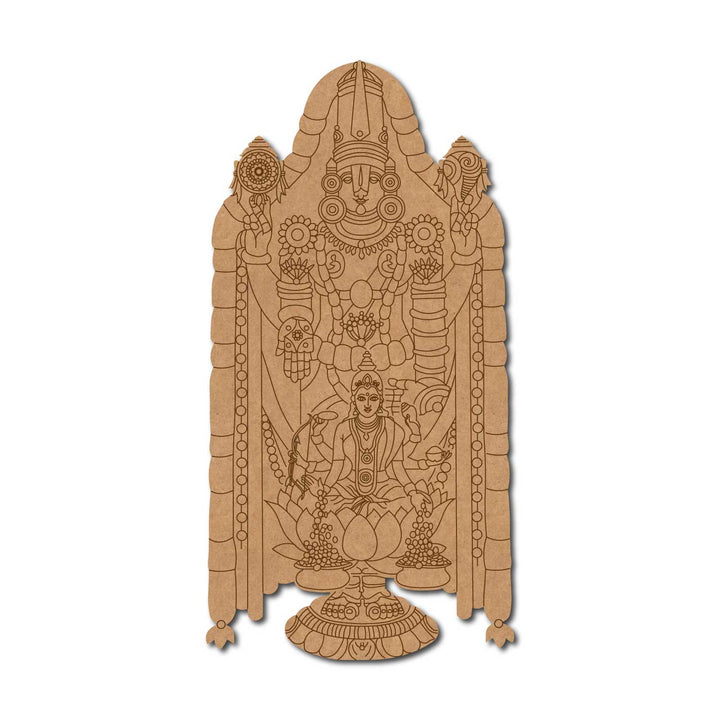 Tirupati Balaji Lakshmi Ji Pre-Marked MDF