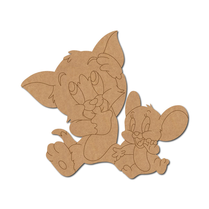 Tom and Jerry Cartoon MDF Craft Base
