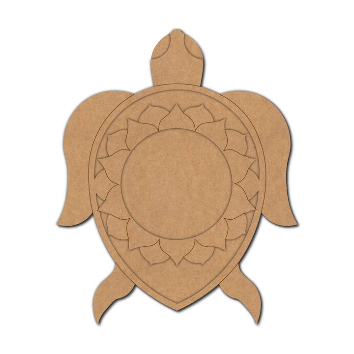 Turtle Mandala Pre-Marked MDF Diya Tealight Holder
