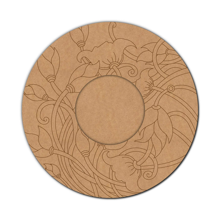 Lotus Pre-Marked MDF Diya Tealight Holder