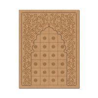 Floral Jharokha Pre Marked MDF Design 3