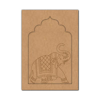Elephant Jharokha Pre Marked MDF Design 4