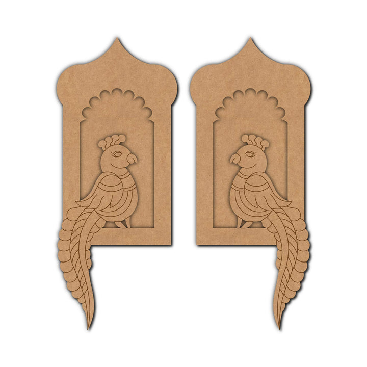 Peacock Jharokha Set Pre Marked MDF Design 1