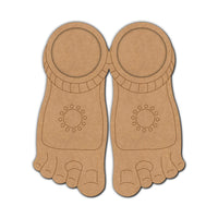 Lakshmi Paul Feet Pre-Marked MDF Diya Tealight Holder