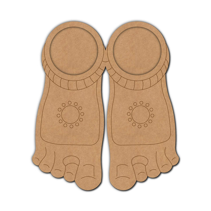 Lakshmi Paul Feet Pre-Marked MDF Diya Tealight Holder