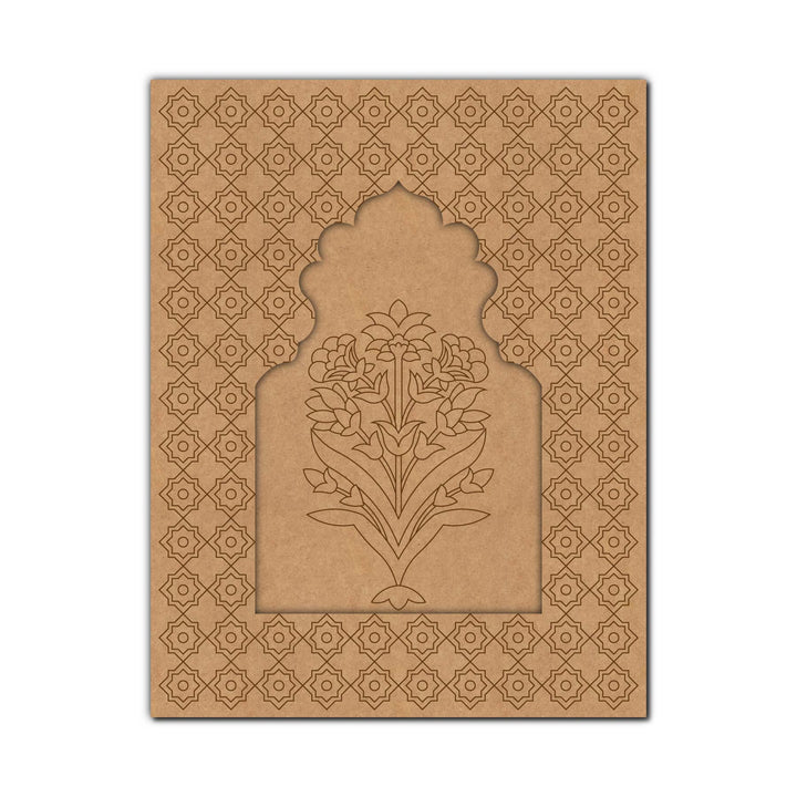 Floral Jharokha Pre Marked MDF Design 2