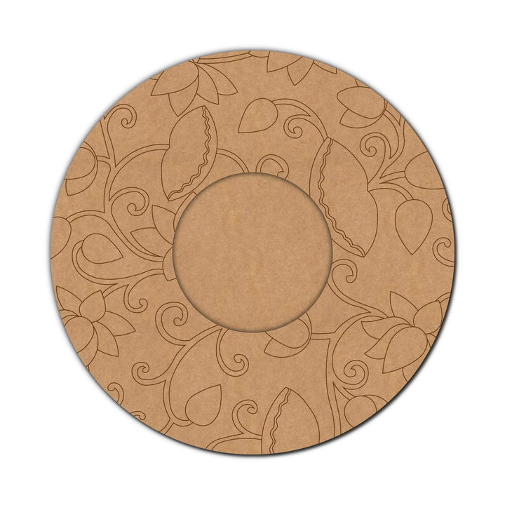 Lotus Pre-Marked MDF Diya Tealight Holder