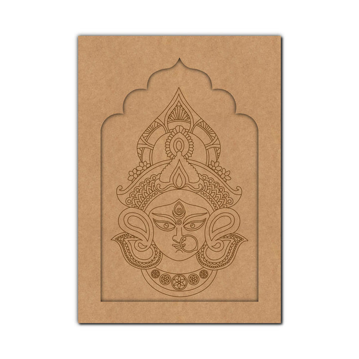 Durga Maa Jharokha Pre Marked MDF Design 2
