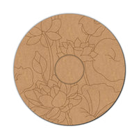 Lotus Pre-Marked MDF Diya Tealight Holder