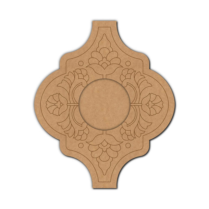 Floral Pre-Marked MDF Diya Tealight Holder