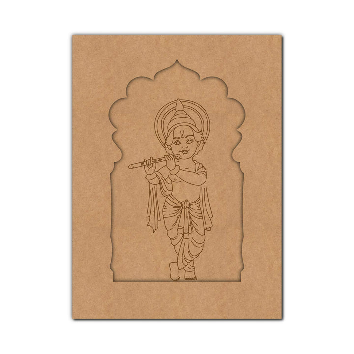 Krishna Ji Jharokha Pre Marked MDF Design 1