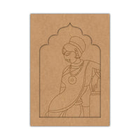 Rajasthani Woman Jharokha MDF Design 2