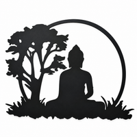 Zen Buddha Tree Silhouette Wall Art