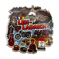 Ladakh Map Travel Souvenir Fridge Magnet