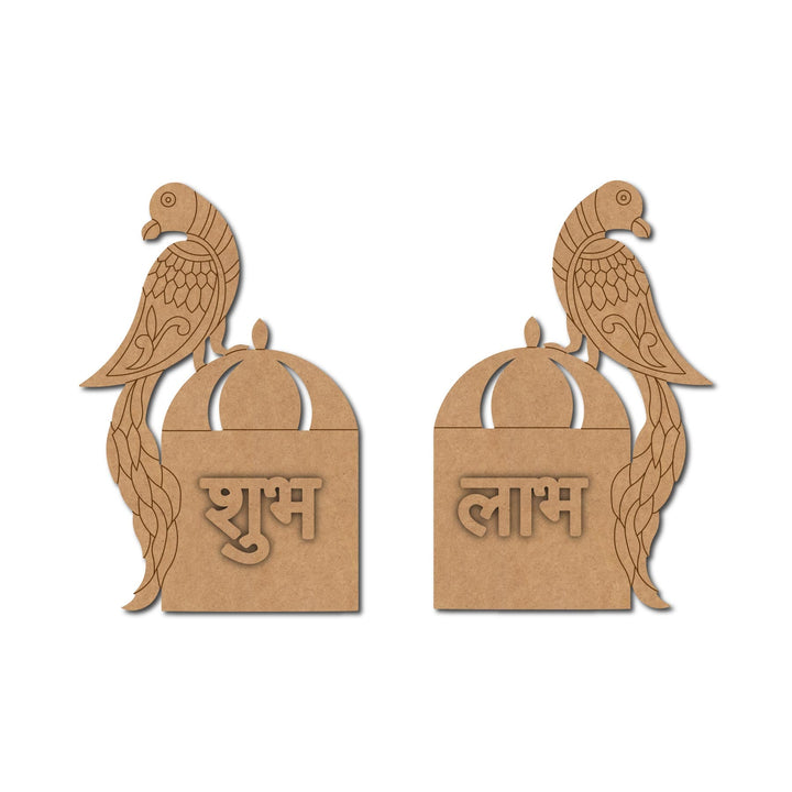Birds Shubh Labh Pre-Marked MDF Base