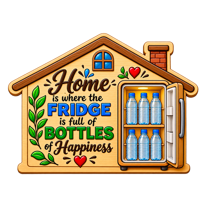 Home Fridge Bottles Fridge Magnet