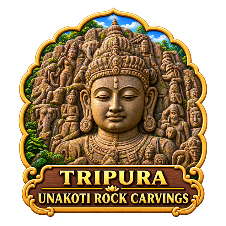 UNAKOTI ROCK CARVINGS Fridge Magnet